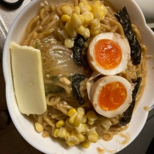 蟹殻でスープ☆蟹味噌ラーメン☆